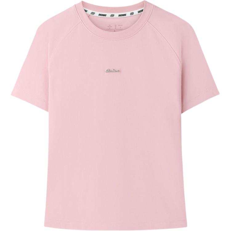 Skechers T Shirts Women's Pink Crew Neck Moderate