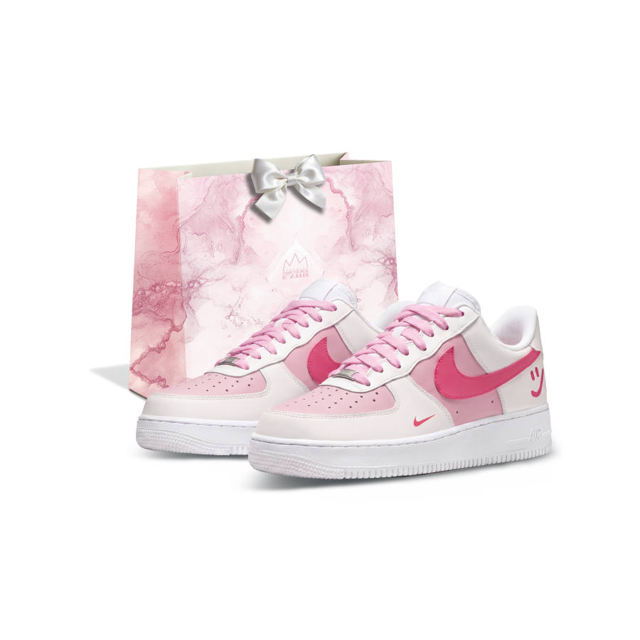 Nike Nike Air Force 1 Skateboard Shoes Women's Low Top Pink Beige