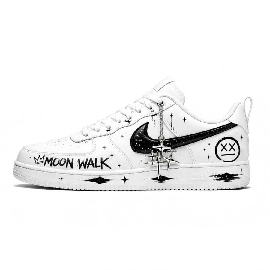 Nike Nike Court Borough Spacewalk Slip Resistant Abrasion Resistant Low top Kids' Skateboarding Shoes Black White Unisex