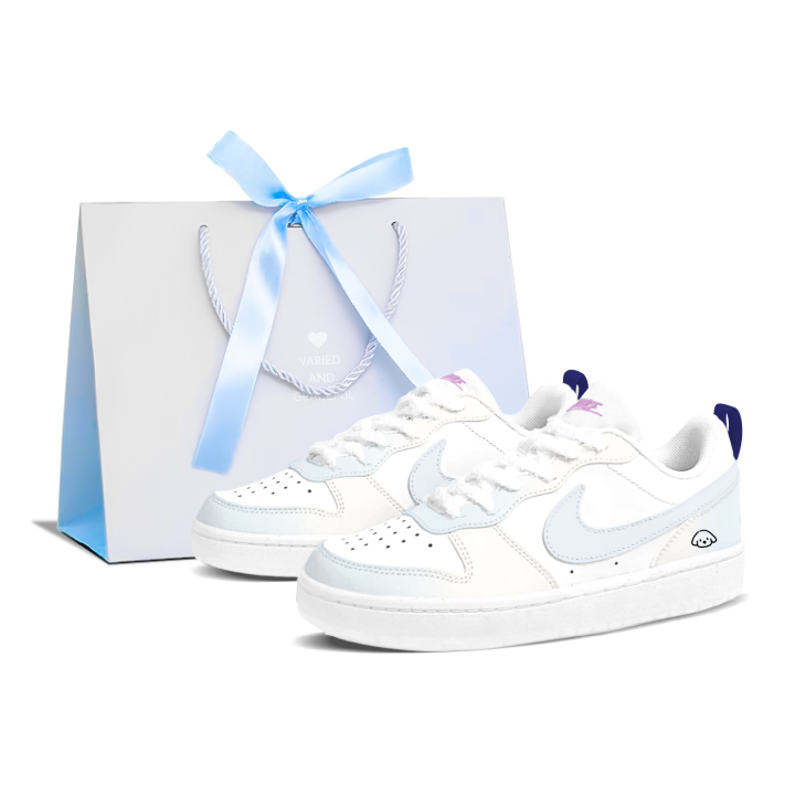 Nike Nike Court Borough Ice Blue Coconut Low top Skateboard Shoes Unisex Blue White