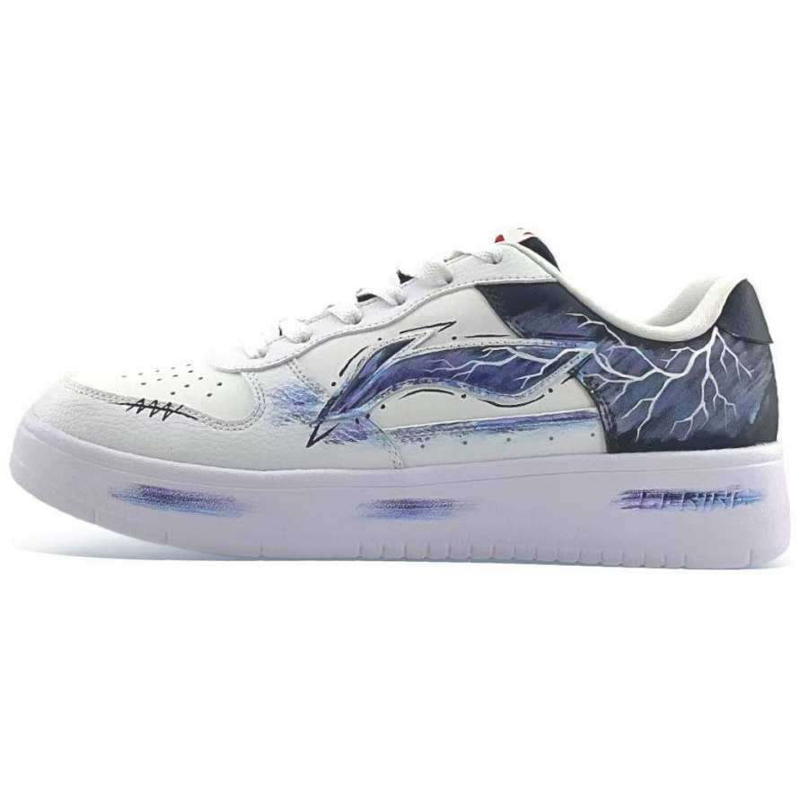 Li-Ning Li Ning Sports Life Collection Skateboard Shoes Men's Low Top White/Blue