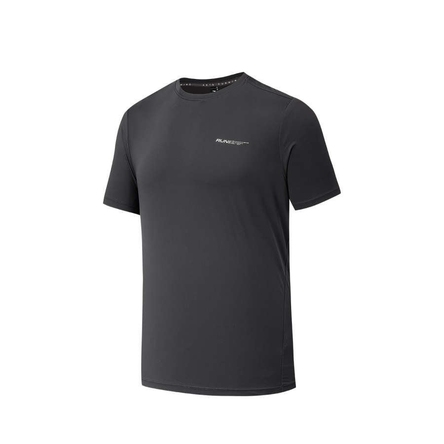 ANTA Running Collection T Shirts Men's Riverbank Gray Crew Neck Moderate Straight Fit