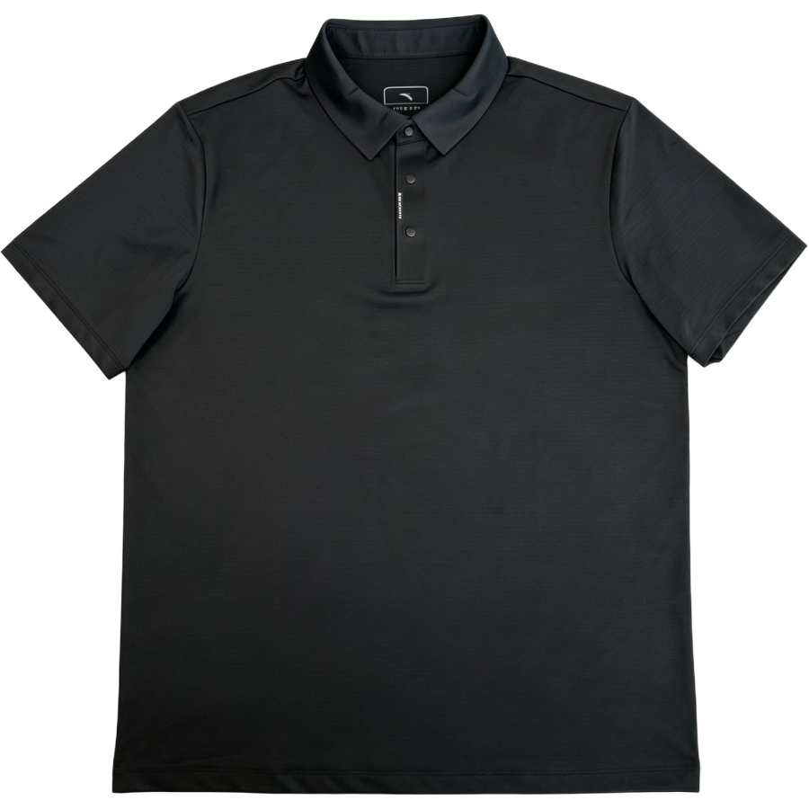 ANTA Polo Shirts Men's Black Polo Collar Thin Straight Fit