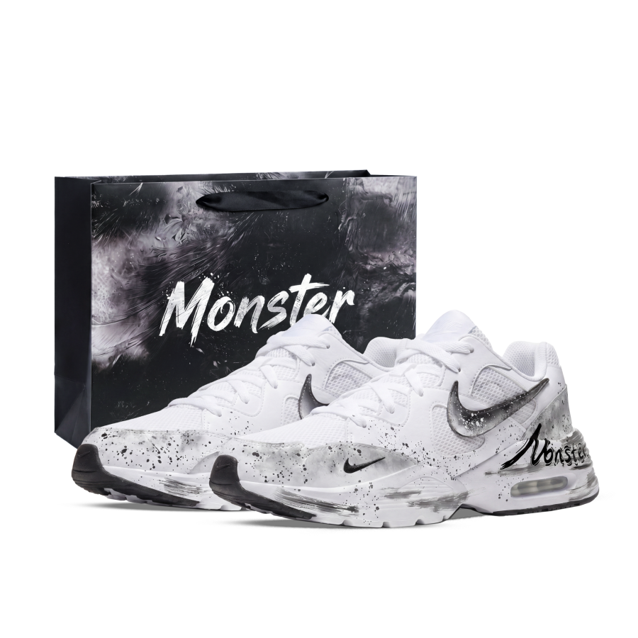 Nike Nike Air Max Fusion Running Shoes Unisex Low Top Black/White/Gray
