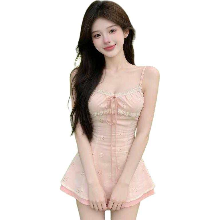 VENICEW Slip Dresses Women's Dress Camisole Thin Short Skirt A Line Skirt