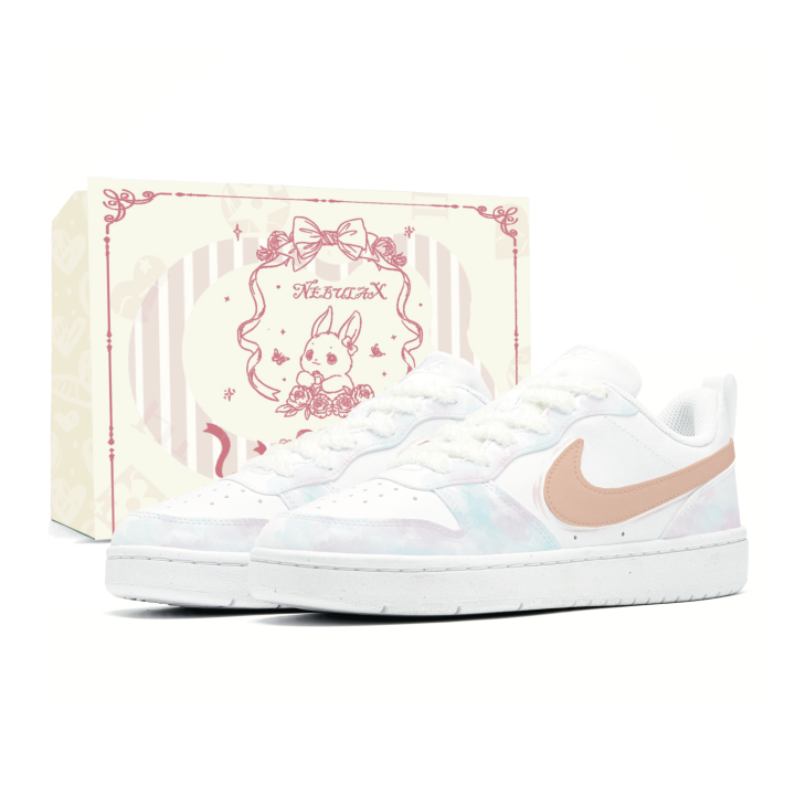 Nike Nike Court Borough Skateboard Shoes Women's Low Top Orange/Blue
