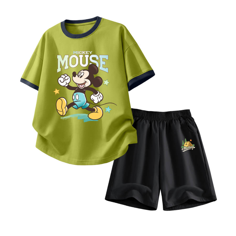 Disney Kids Casual Sportswear Crew Neck Thin Stretch Breathable