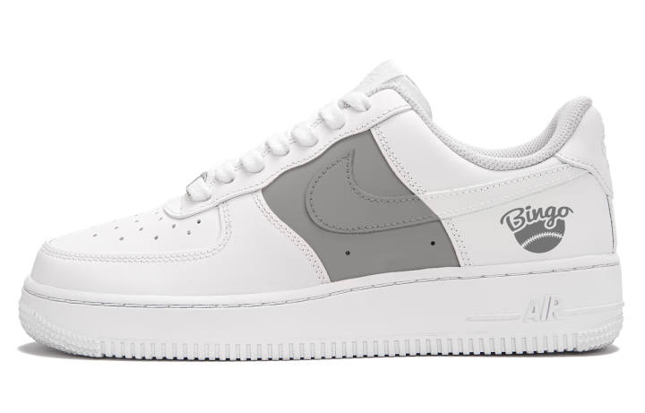 Nike Nike Air Force 1 Skateboard Shoes Unisex Low Top White Gray