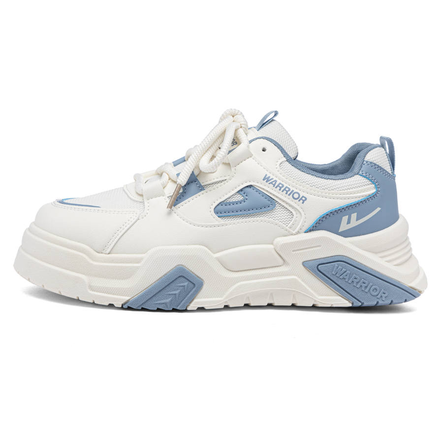 WARRIOR WARRIOR Skateboard Shoes Men's Low Top Beige Blue