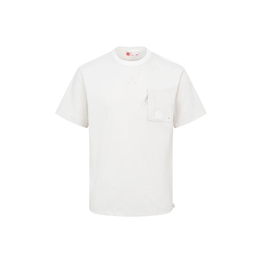 Li-Ning Li Ning T Shirts Unisex Ivory Crew Neck