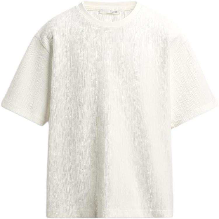 ZARA T Shirts Men's Frosted White Crew Neck