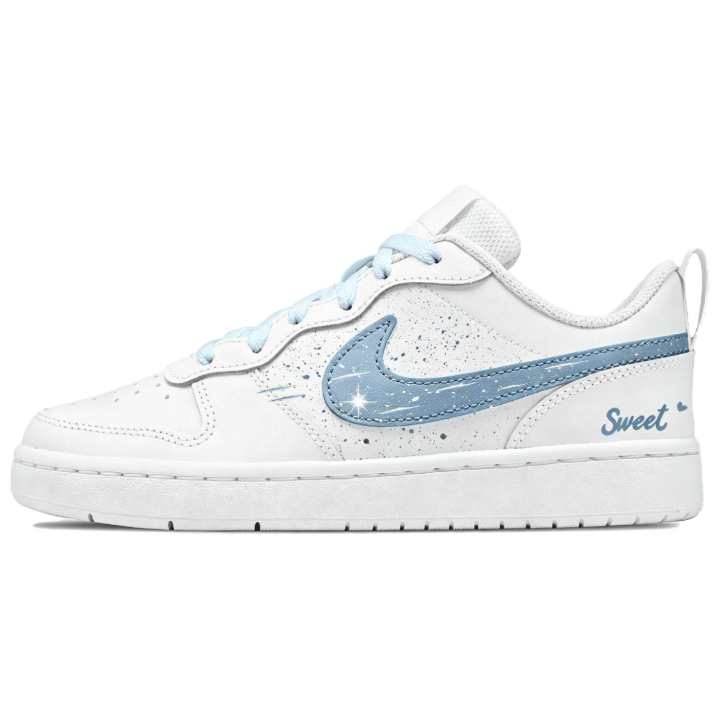 Nike Nike Court Borough Skateboard Shoes Unisex Low Top White, Pink