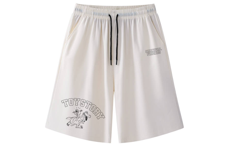 Disney Casual Shorts Unisex Thin Straight Fit Pants