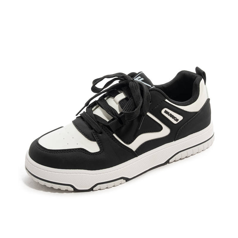 WARRIOR WARRIOR Skateboard Shoes Unisex Low Top Black White