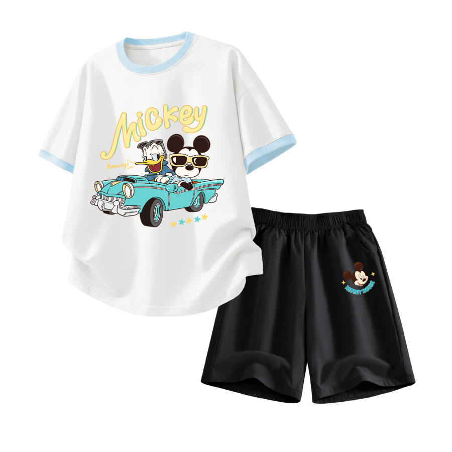 Disney Kids Casual Sportswear Crew Neck Thin Stretch Breathable