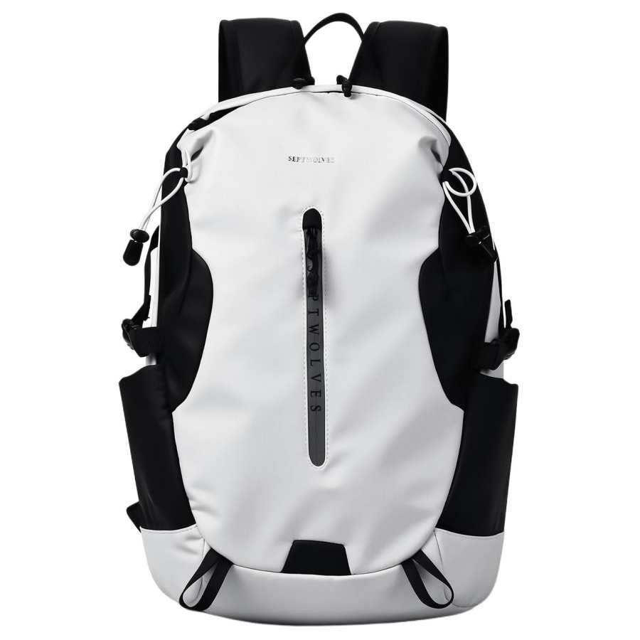 SEPTWOLVES SEPTWOLVES Fabric Backpack Unisex White & Black
