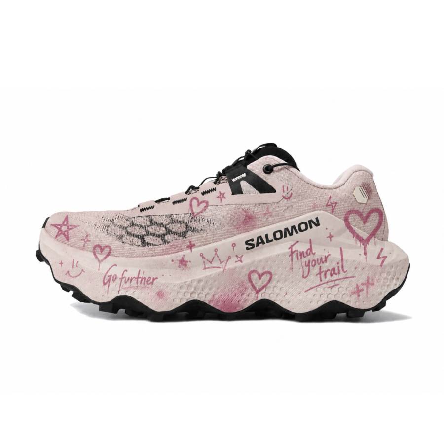 SALOMON Trail Running Shoes Women's Low Top Pink/Black