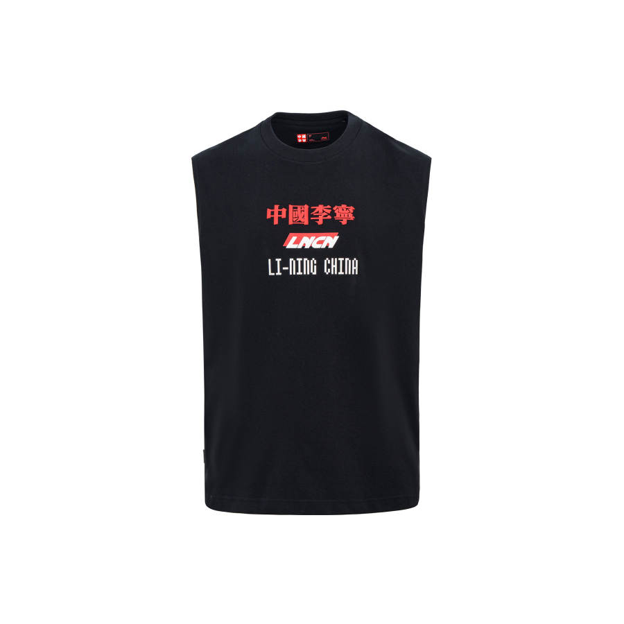 Li-Ning Li Ning Tank Tops Men's Black Crew Neck Thin Sleeveless