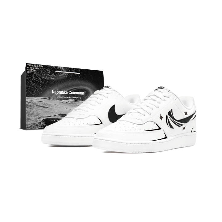 Nike Nike Court Vision 1 Skateboard Shoes Men's Low Top White Black Multicolor