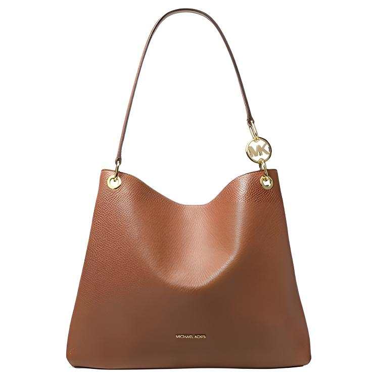 MICHAEL KORS Christina Cow Leather With Artificial Leather Handbag, Shoulder Bag Large Women's Brown