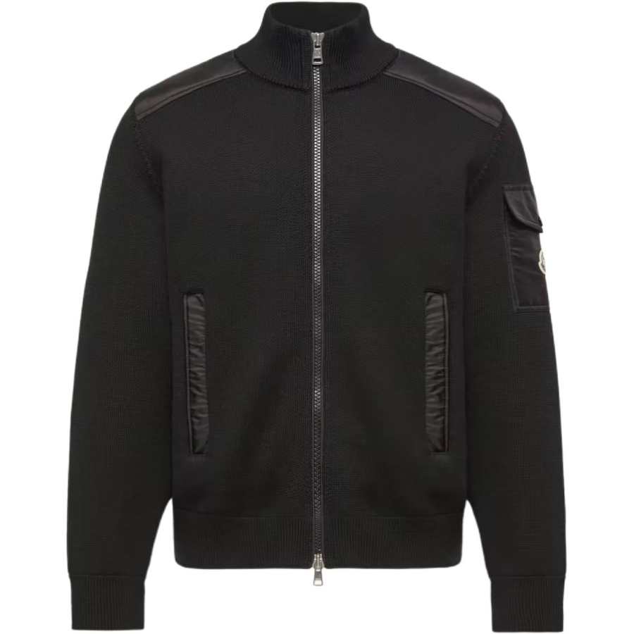 Moncler FW26 Sweaters Men's Black Stand Collar Moderate