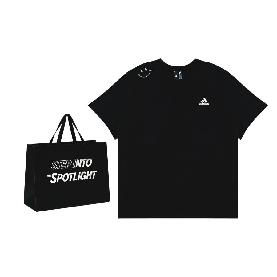 Adidas Adidas MUST HAVES T Shirts Unisex Smiling Exclusive Shopping Bag Crew Neck Moderate