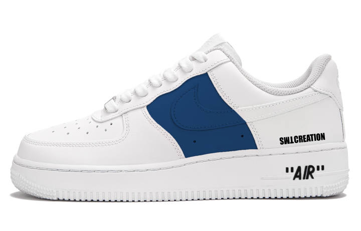 Nike Nike Air Force 1 Skateboard Shoes Unisex Low Top White Blue