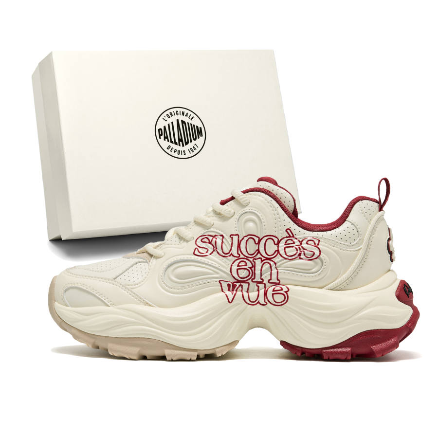 Palladium Chunky Sneakers Women's Low Top White Red
