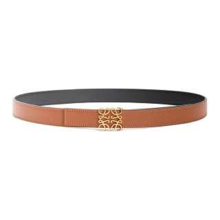 LOEWE Cow Leather Belts Men's Brown/Black Width 2.8cm