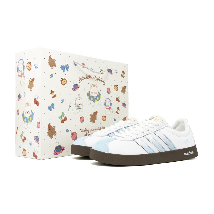 Adidas Adidas Vl Court Classic Skateboard Shoes Unisex Low Top White