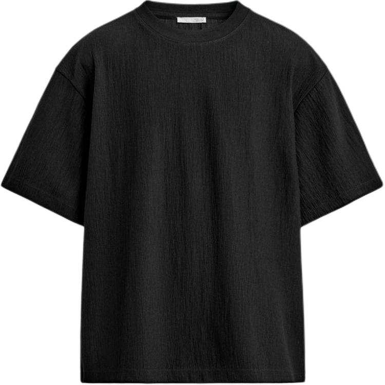ZARA T Shirts Men's Black Crew Neck