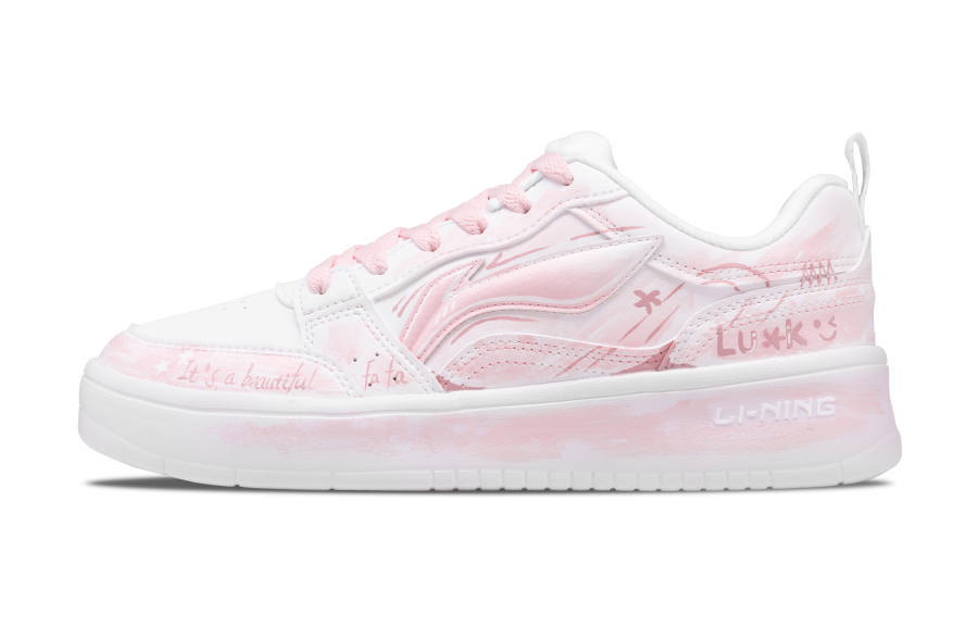 Li-Ning Li Ning Sycee Skateboard Shoes Women's Low Top Powder