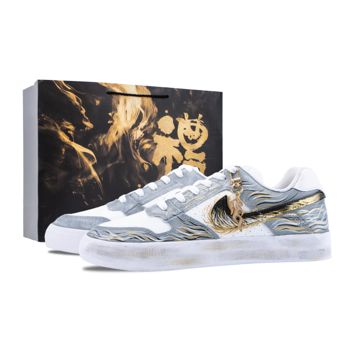 Nike Nike SB Delta Skateboard Shoes Unisex Low Top Gray/Gold