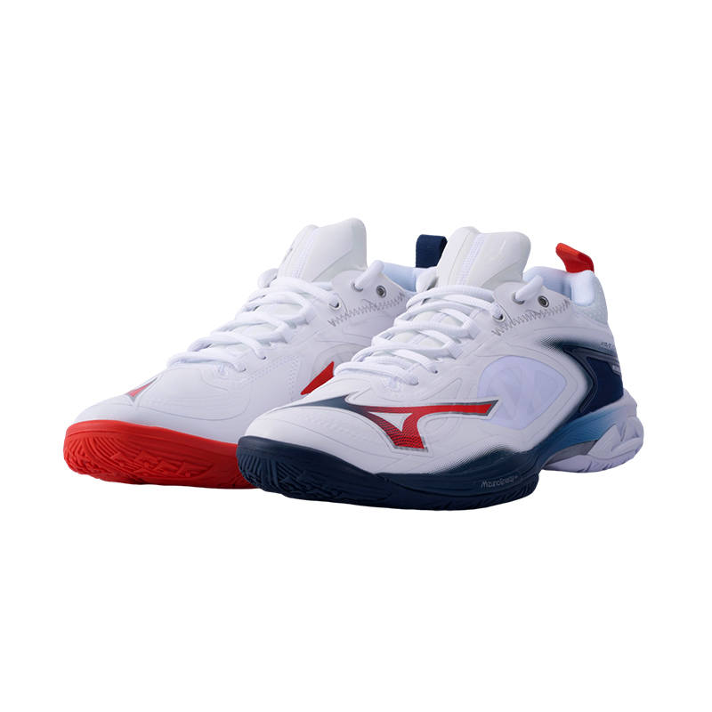 Mizuno WAVE CLAW NEO 3 Badminton Shoes Unisex Low Top White/Blue/Orange