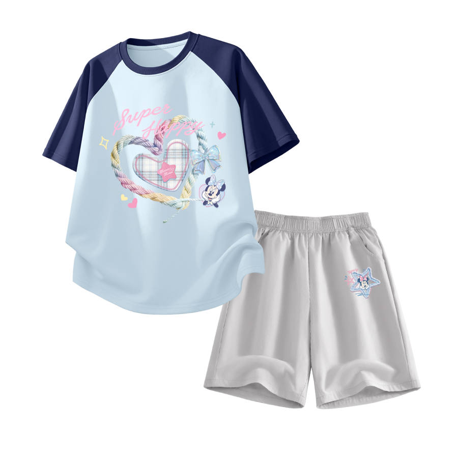 Disney Kids Casual Sportswear Crew Neck Thin Stretch Breathable
