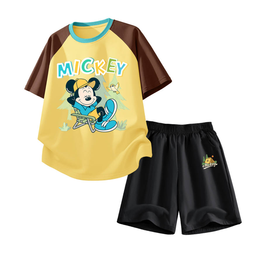 Disney Kids Casual Sportswear Crew Neck Thin Stretch Breathable