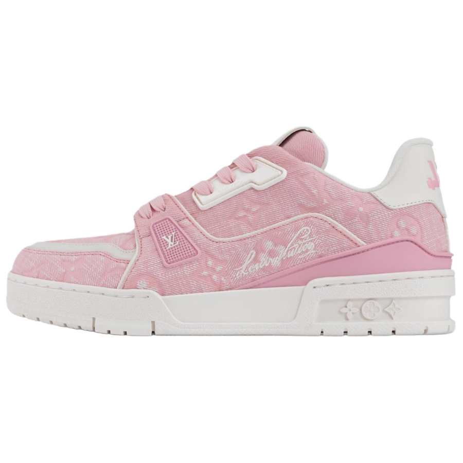 LOUIS VUITTON Trainer Leather Low top Skateboard Shoes Women's Pink
