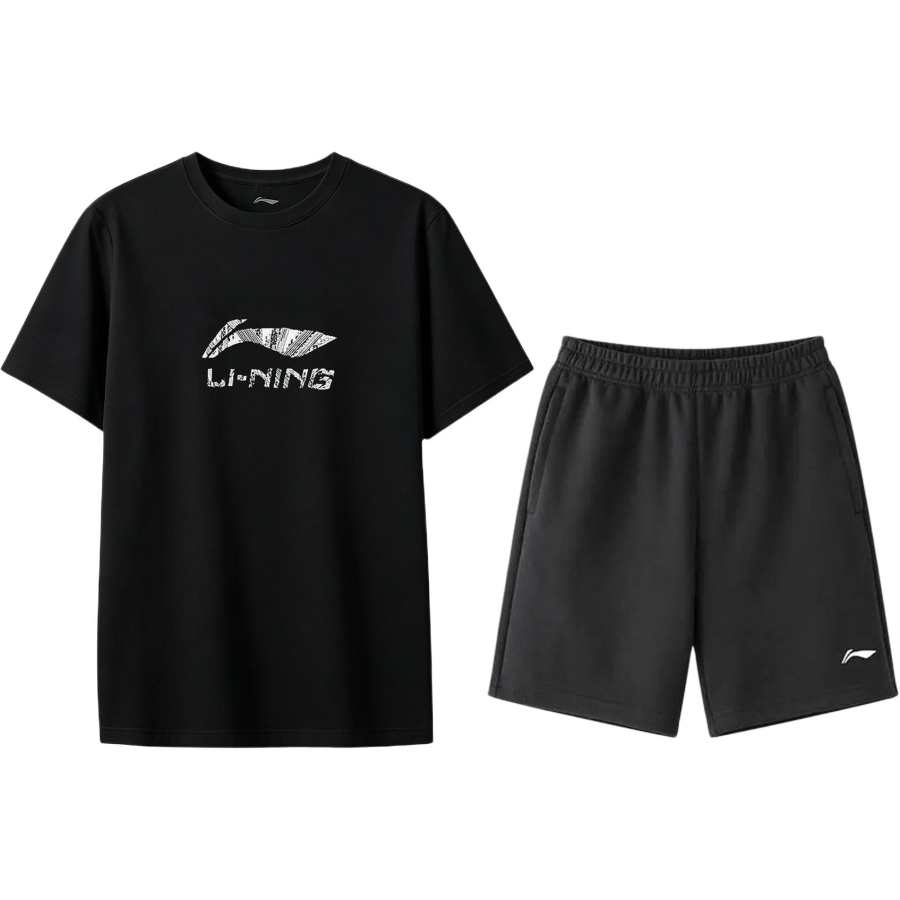 Li-Ning Li Ning Casual Sportswear Men's Black Crew Neck Thin