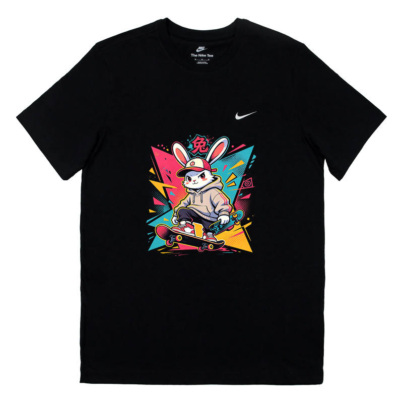 Nike Nike Sportswear T Shirts Unisex Black Crew Neck Moderate Straight Fit