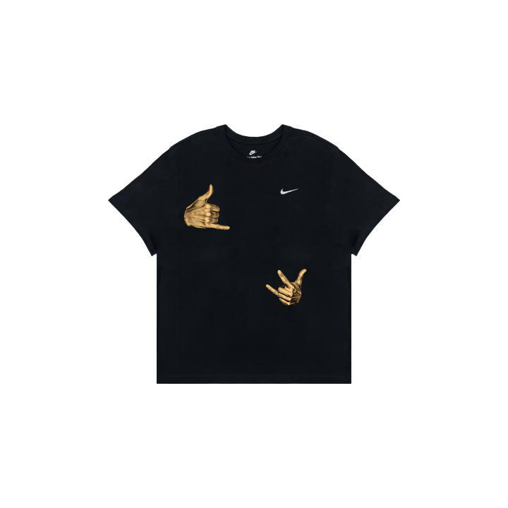 Nike Nike Sportswear T Shirts Men's Black Crew Neck Moderate Straight Fit
