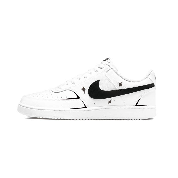 Nike Nike Court Vision 1 Skateboard Shoes Men's Low Top White Black Multicolor
