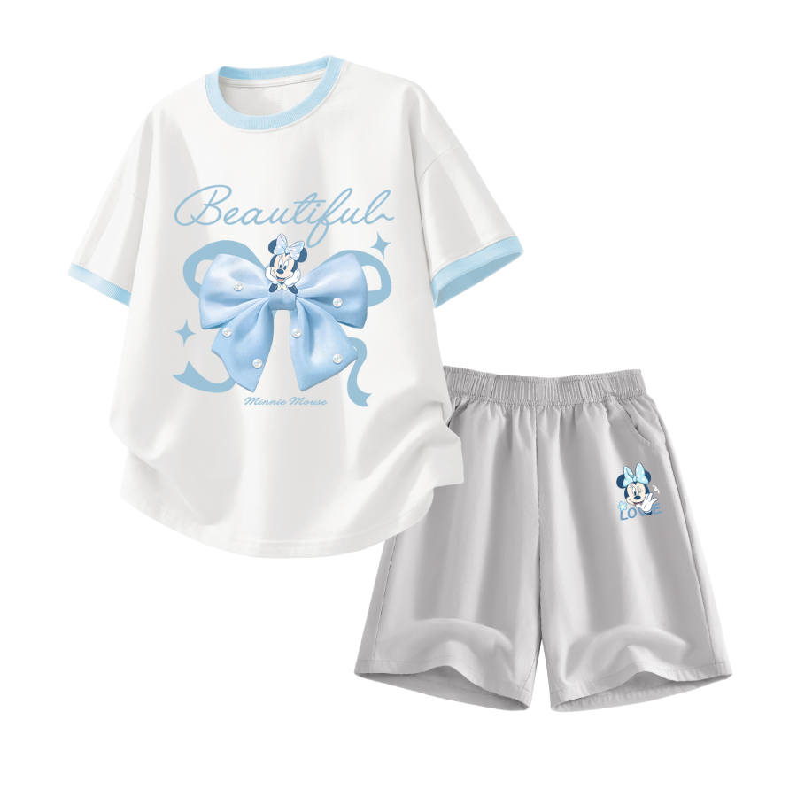 Disney Kids Casual Sportswear Crew Neck Thin Stretch Breathable
