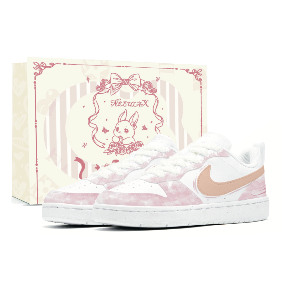 Nike Nike Court Borough Skateboard Shoes Women's Low Top Orange/Pink