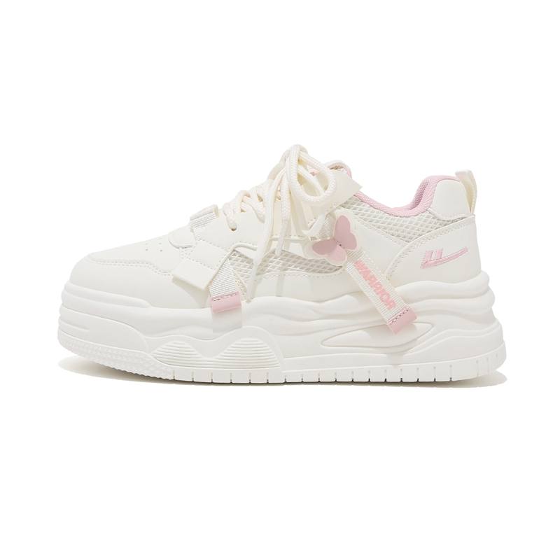 WARRIOR Skateboard Shoes Women's Low Top Beige Pink/Beige Green/Beige Khaki