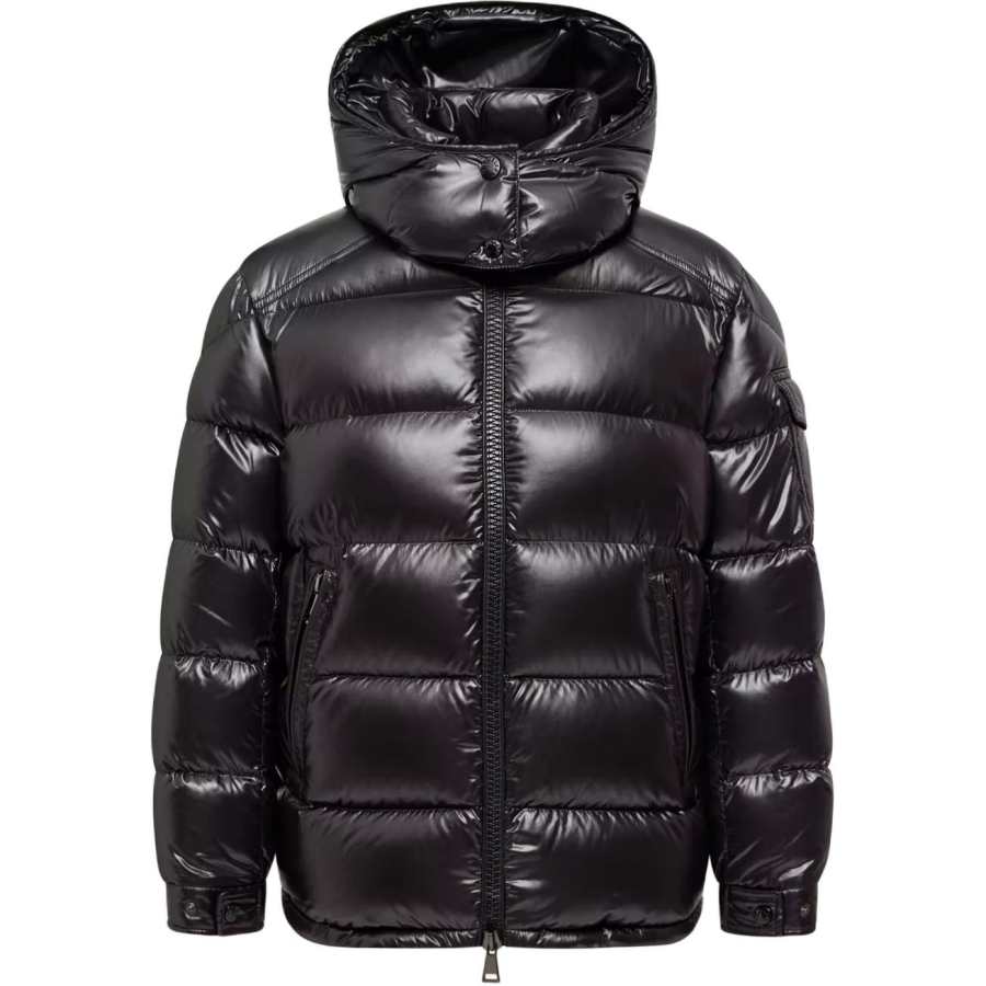 Moncler Mel Series Down Jackets Women's Black Hooded Detachable