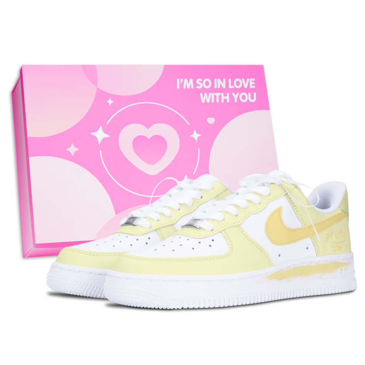 Nike Nike Air Force 1 Skateboard Shoes Unisex Low Top White/Yellow