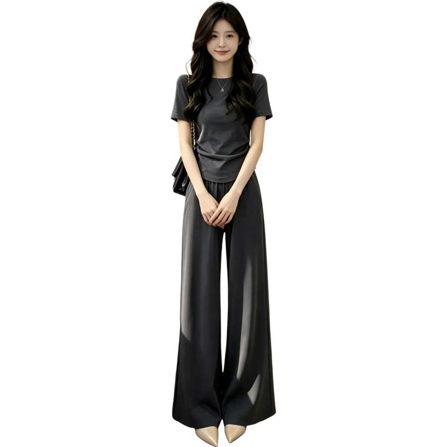 VENICEW Casual Suits Women's Crew Neck Thin