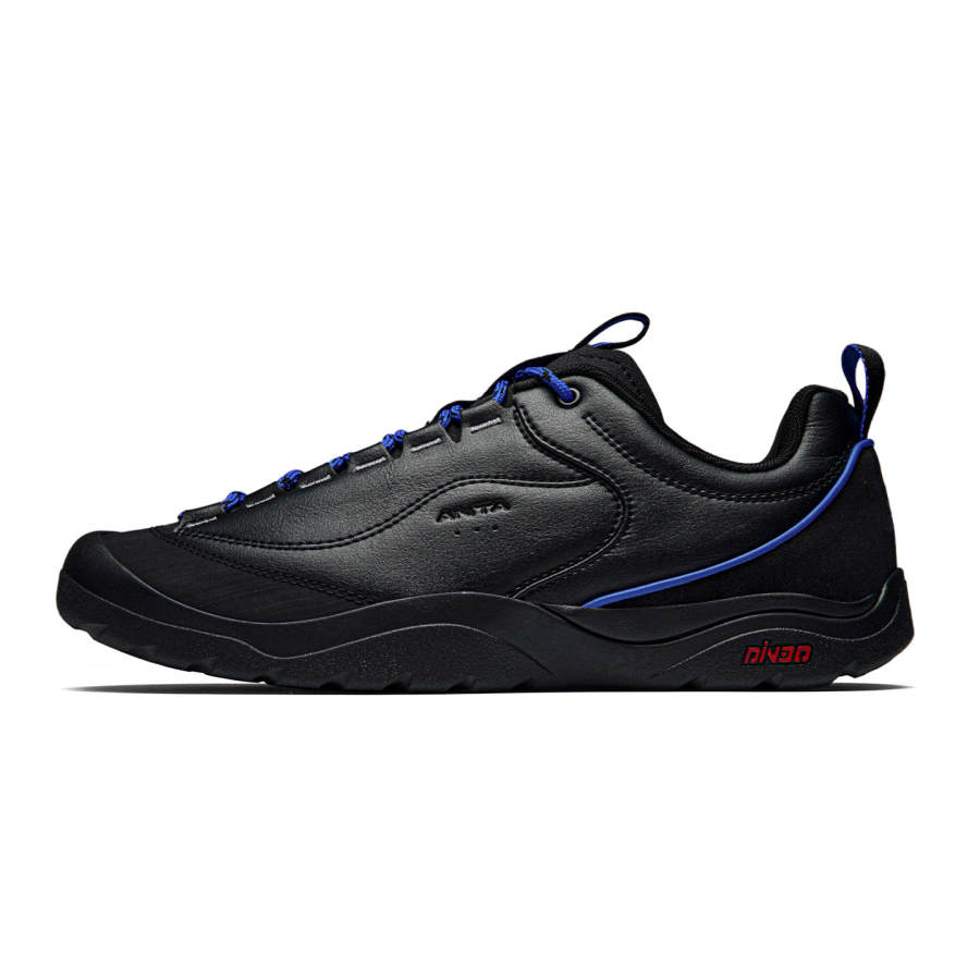 ANTA Outdoor Shoes Men's Low Top Basic Black/Electric Glow Indigo