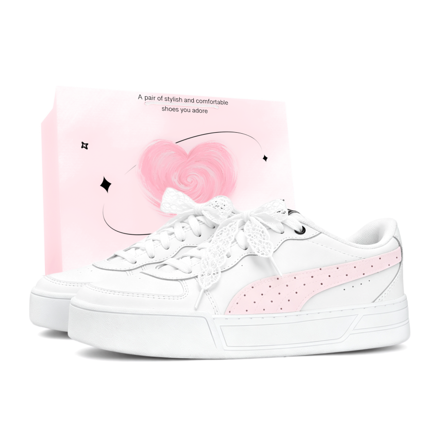 PUMA Skye Skateboard Shoes Women's Low Top Pink