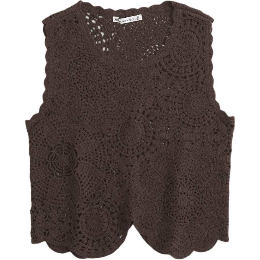 Abercrombie&Fitch Tank Tops Women's Dark Brown Straight Fit